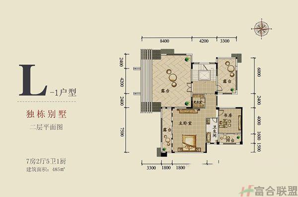 独栋别墅 L-1户型 二层 7房2厅5卫 485㎡.jpg