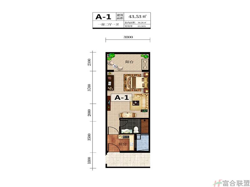 2期A1户型一房二厅43㎡.jpg