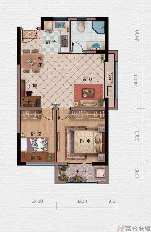 B3户型3室2厅1卫约78m².jpg