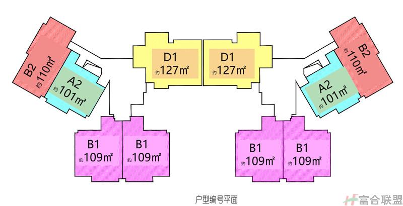 保利碧桂园悦府户型平面.jpg