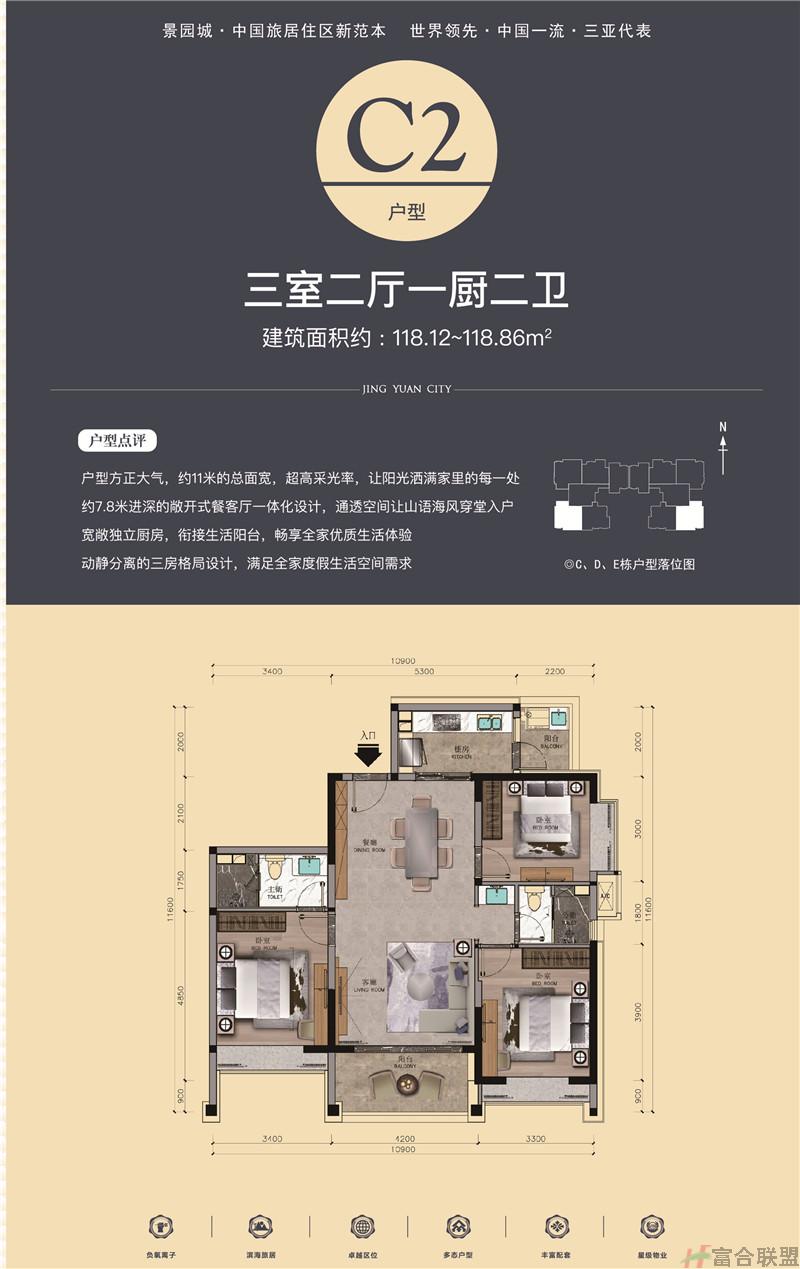 C2户型 3房2厅1厨2卫 建筑面积118.12-118.86.jpg