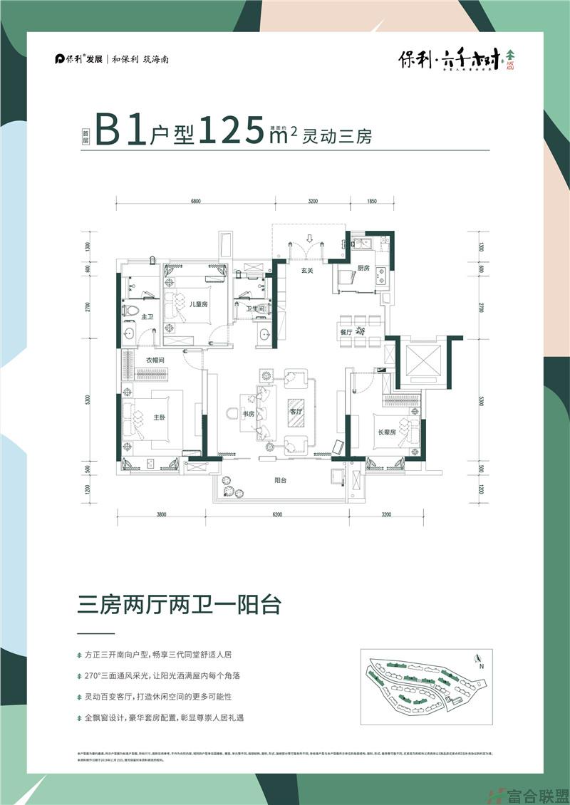 B1户型 3房2厅2卫  建面125平米.jpg