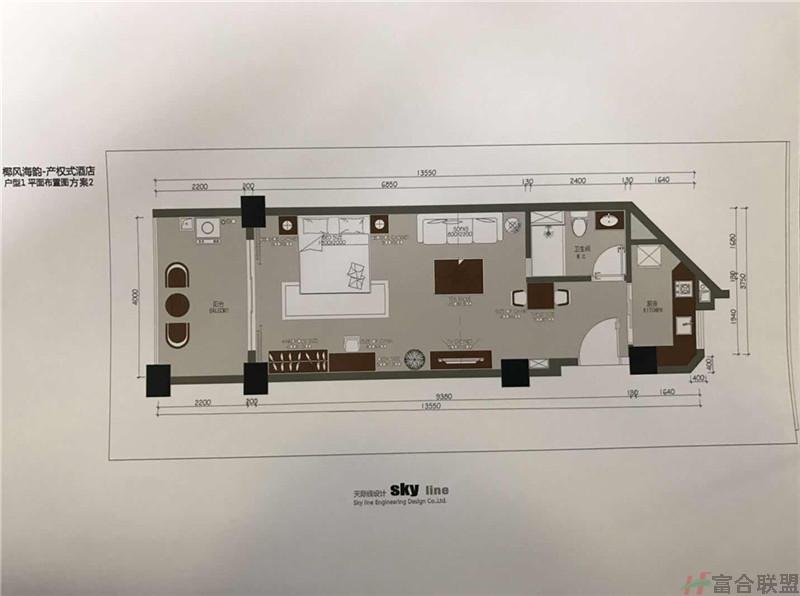 产权式酒店在售 1户型1房1厅1厨1卫 建筑面积约：60.00㎡.jpg