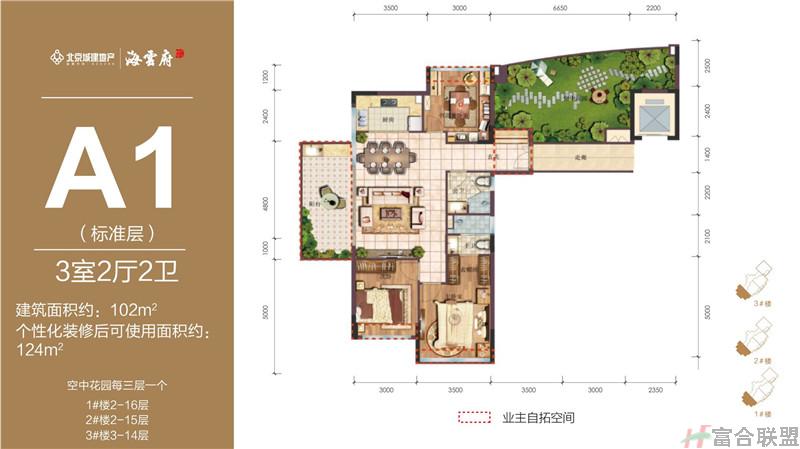 A1户型 3房2厅2卫 建筑面积102平米.jpg