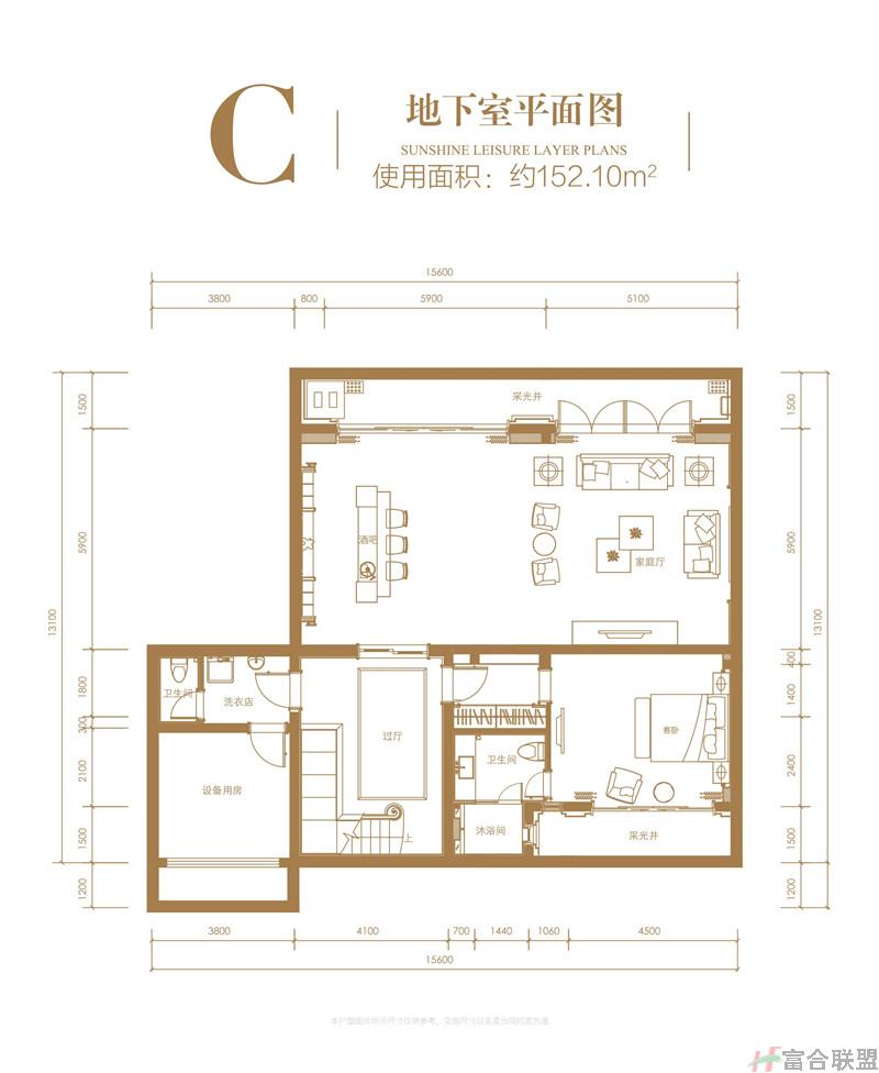 C 地下室平面图 使用面积约152.10㎡.jpg