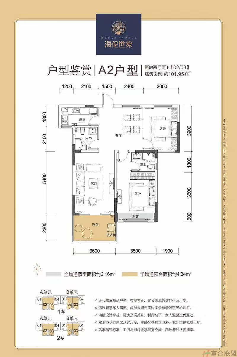 A2户型 2房2厅2卫 建筑面积101.95平米.jpg