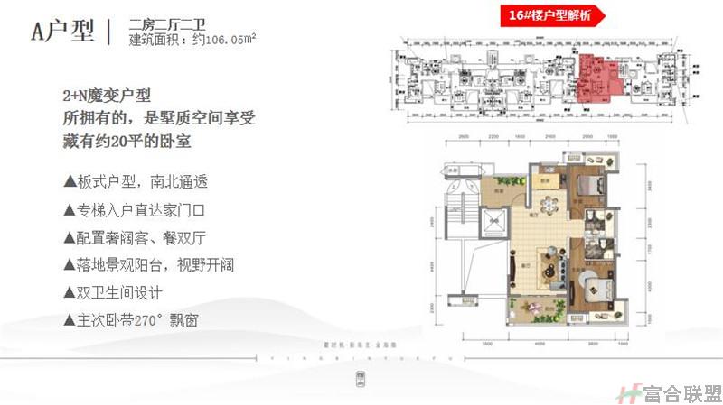 A户型 2房2厅2卫 建筑面积106.05平米.jpg