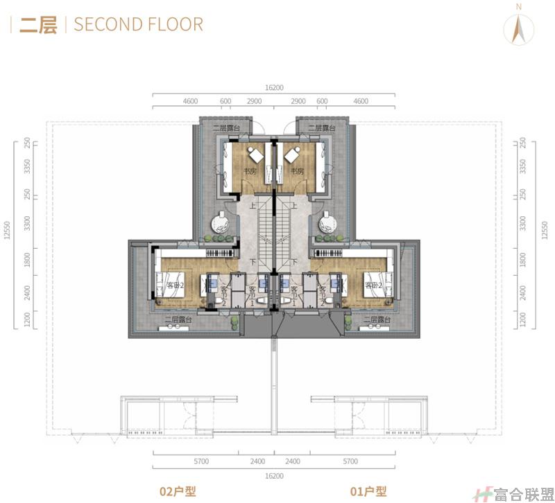 别墅二层 4房2厅4卫 建筑面积180-191平米.jpg