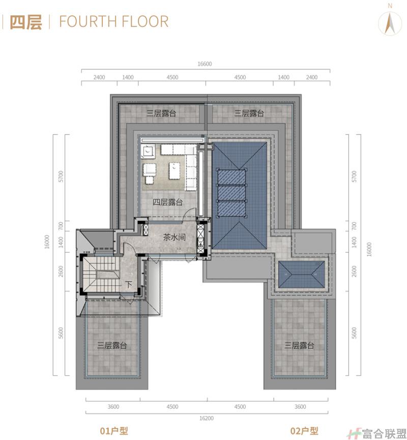 别墅四层 3房3厅3卫 建筑面积195-218平米.jpg