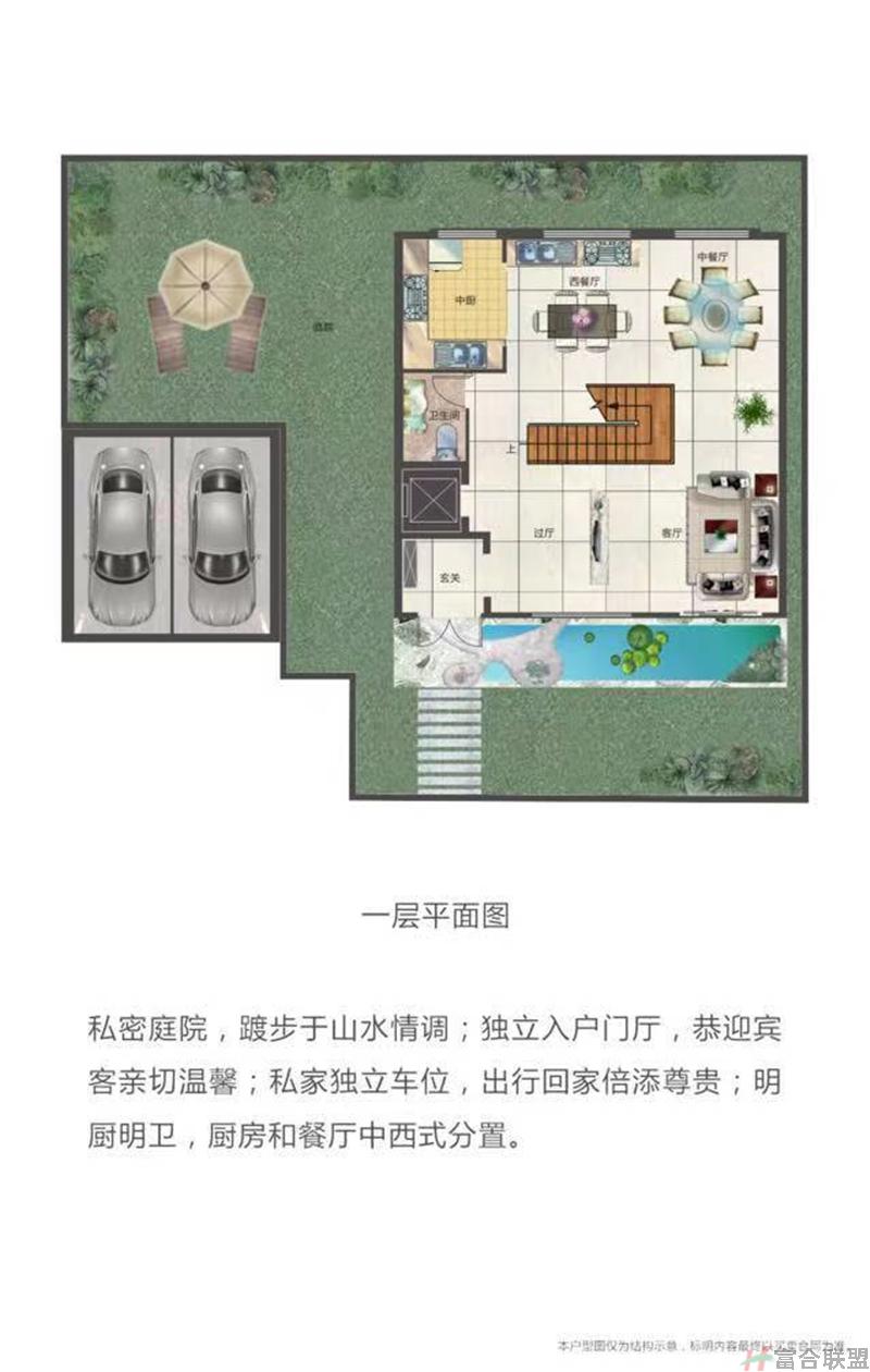 独栋别墅 A户型 7房6厅9卫 建筑面积505平米 一层.jpg