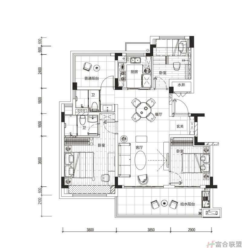 洋房 3+1房2厅2卫1厨 建面107㎡.jpg