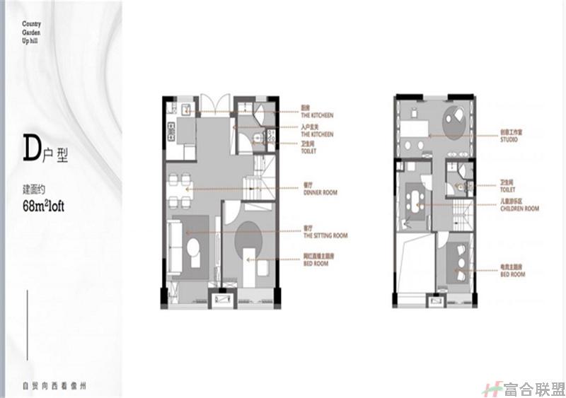 D户型 建筑面积68㎡LOFT.jpg