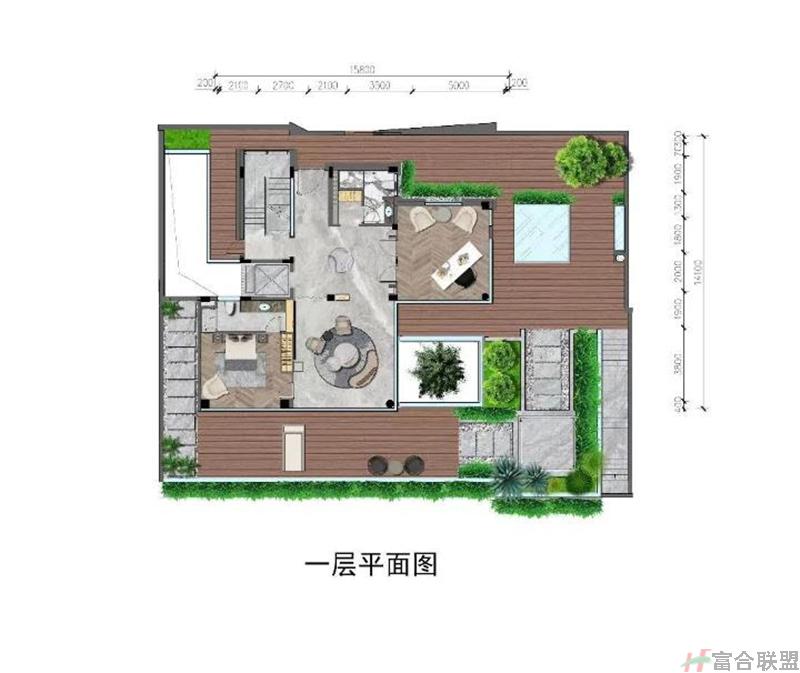 A户型5房3厅8卫1书房1保姆房 建筑面积347.21平米 一层.jpg