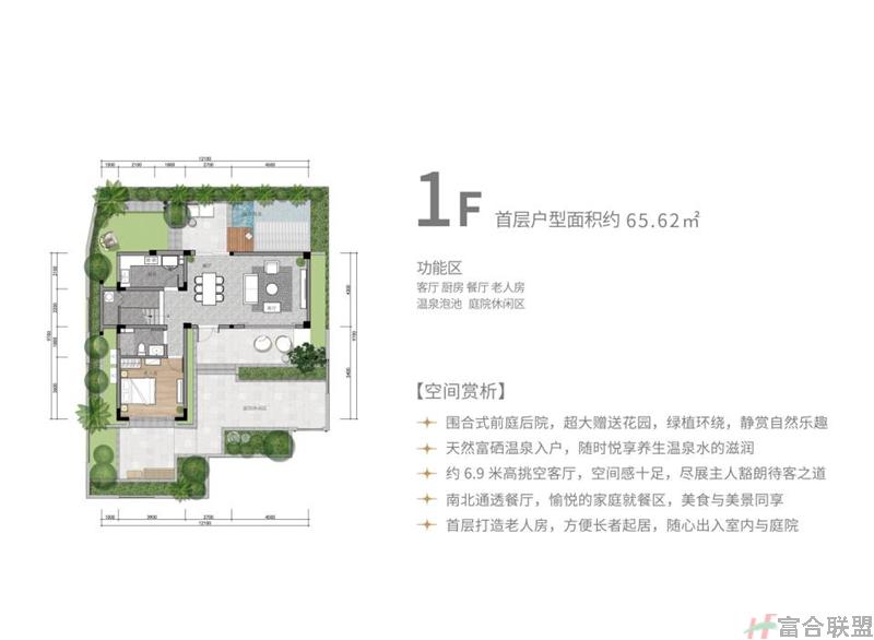 独栋别墅A2户型 三室两厅三卫 面积约116.13㎡ 1F.jpg