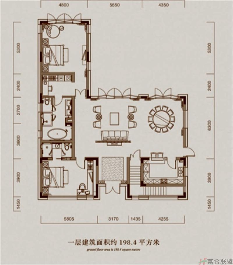 C户型 建筑面积198.4平米一层.jpg