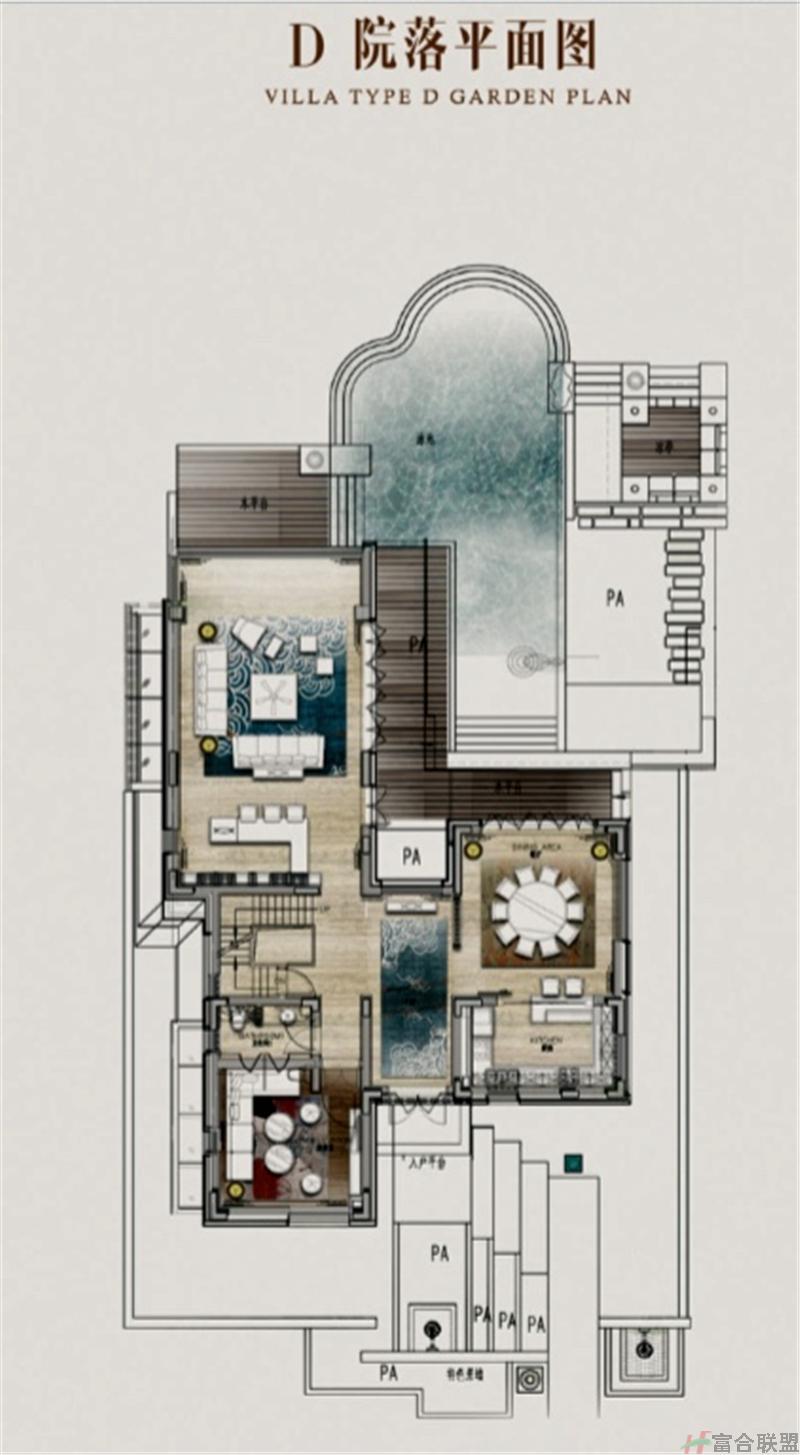 D户型建筑面积 314 