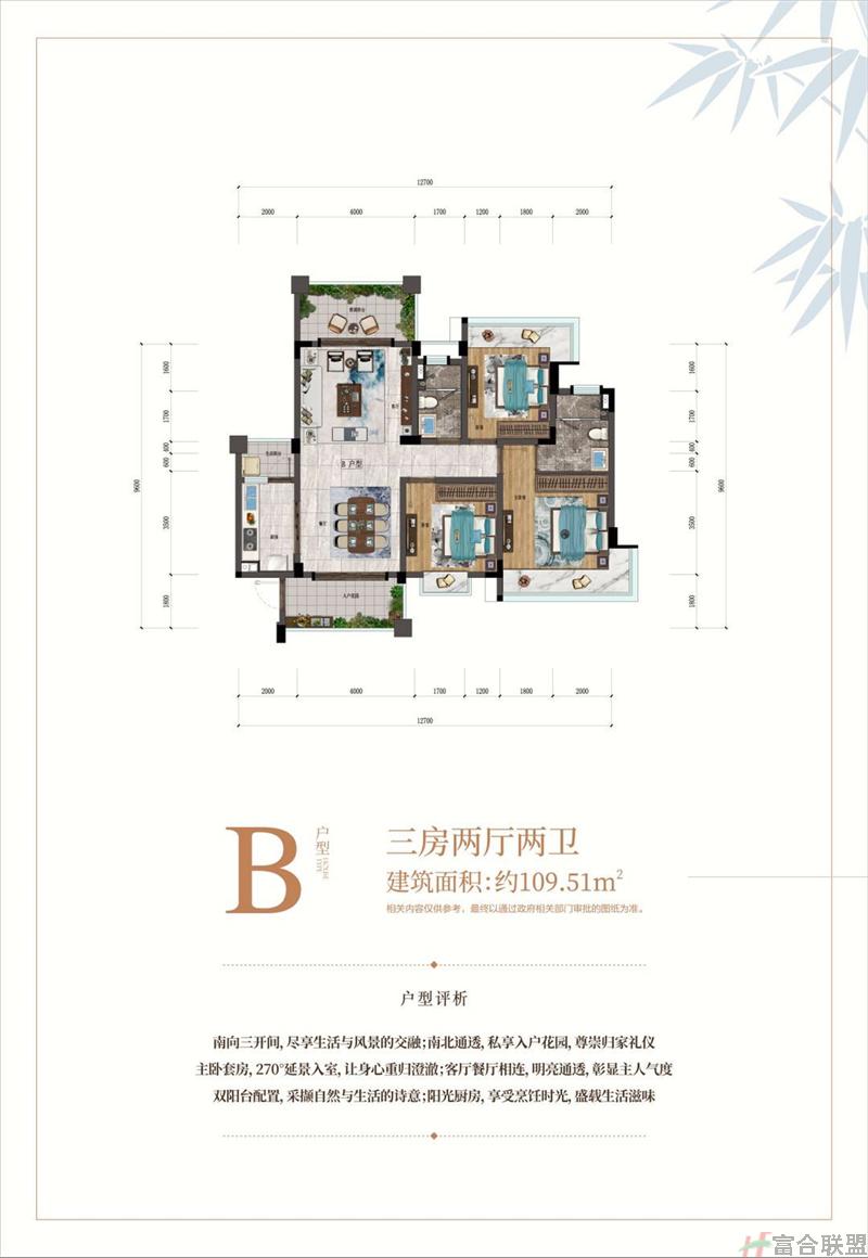 B户型洋房 三房两厅两卫 建面109.51㎡.jpg