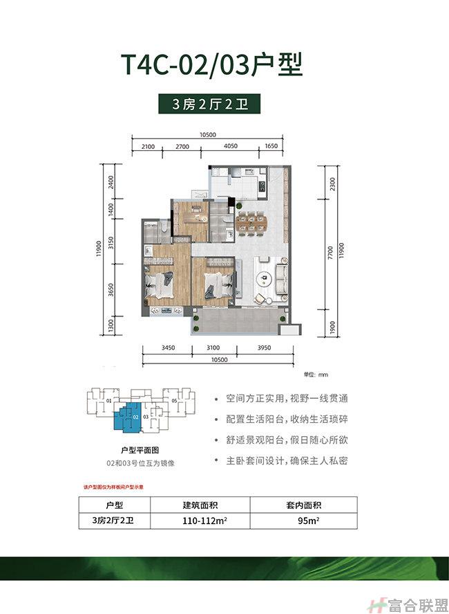 T4C-02.03户型 3房2厅2卫 建筑面积：110-112㎡.jpg