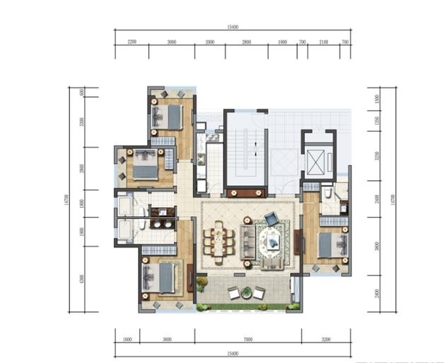 E1户型图 4室2厅3卫1厨  建筑面积161㎡.jpg