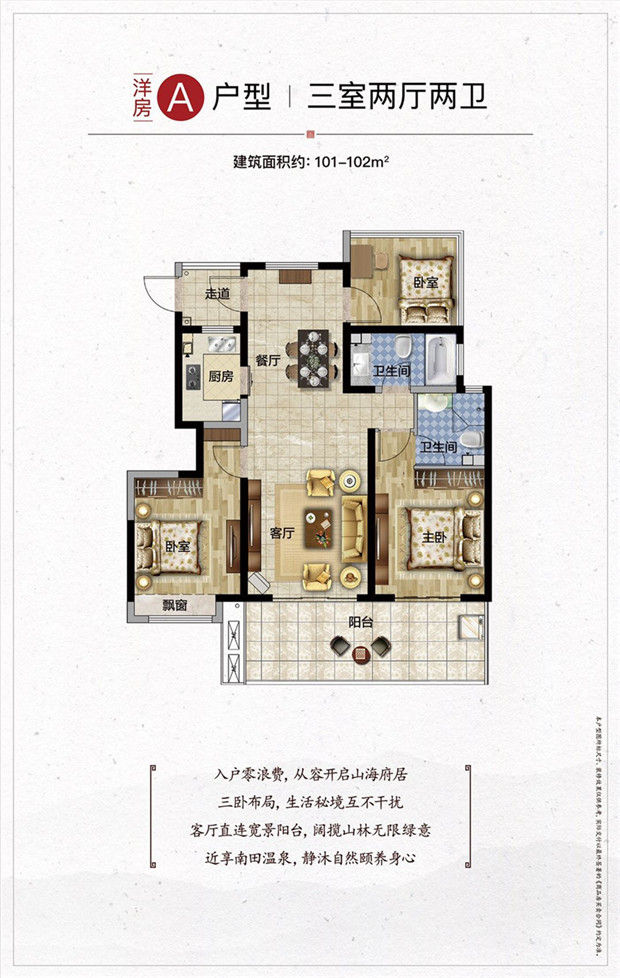 洋房 A户型 3房2厅2卫 建筑面积101-102平米.jpg